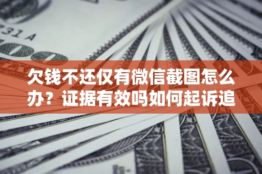 武汉欠钱不还仅有微信截图怎么办？证据有效吗如何起诉追回欠款？