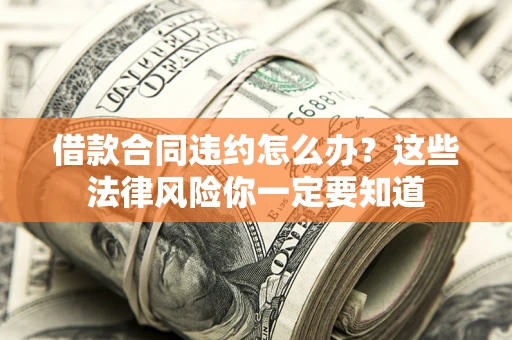 武汉借款合同违约怎么办？这些法律风险你一定要知道