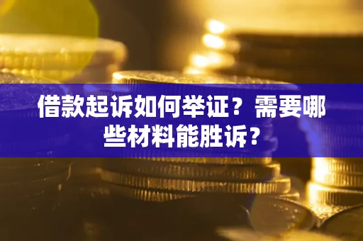 武汉借款起诉如何举证？需要哪些材料能胜诉？