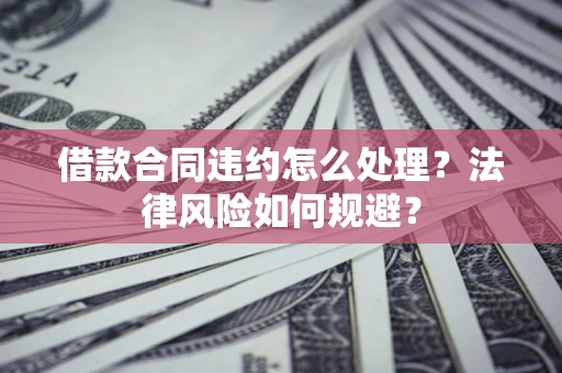 武汉借款合同违约怎么处理？法律风险如何规避？